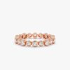 925 Sterling Silver Alternating Diamond Eternity Ring - Image 5