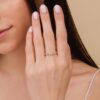 925 Sterling Silver Alternating Diamond Eternity Ring - Image 6
