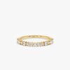 925 Sterling Silver Alternating Diamond Half Eternity Ring