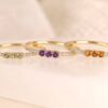 925 Sterling Silver Amethyst and Diamond Ring - Image 4