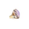 925 Sterling Silver Amethyst And Mother Of Pearl Ring - Image 2