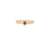 Dainty sterling silver ring with a slim chain-style silhouette