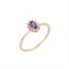925 Sterling Silver Amethyst Diamond Ring - Image 2