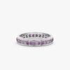 Amethyst eternity ring with premium CZ stones and eternity setting