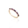 925 Sterling Silver Amethyst Gemstone Dainty Band - Image 3