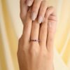 925 Sterling Silver Amethyst Gemstone Dainty Band - Image 4
