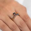 925 Sterling Silver Amethyst Stacking Ring - Image 2