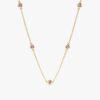 925 Sterling Silver Amethyst Station Necklace