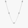 925 Sterling Silver Amethyst Station Necklace - Image 2