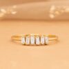 925 Sterling Silver April Birthstone Diamond Cluster Ring - Image 3