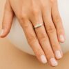 925 Sterling Silver April Birthstone Diamond Cluster Ring - Image 4