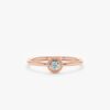 925 Sterling Silver Aquamarine Art Deco Ring - Image 4