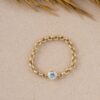 925 Sterling Silver Aquamarine Chain Ring - Image 4