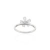 925 Sterling Silver Aquamarine Dainty Floral Ring with subtle sparkle