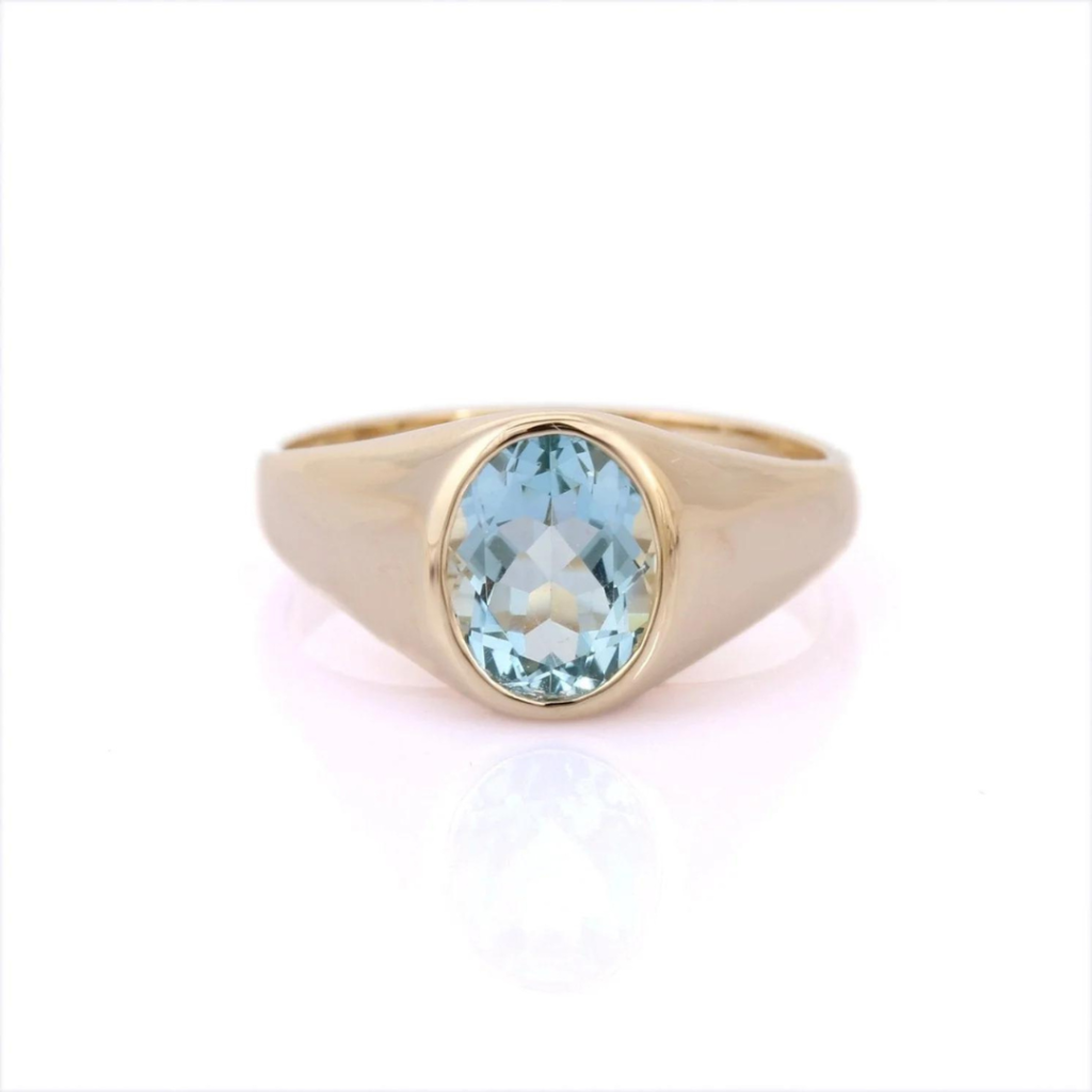 925 Sterling Silver Aquamarine Ring