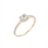 Aquamarine solitaire ring in 925 sterling silver