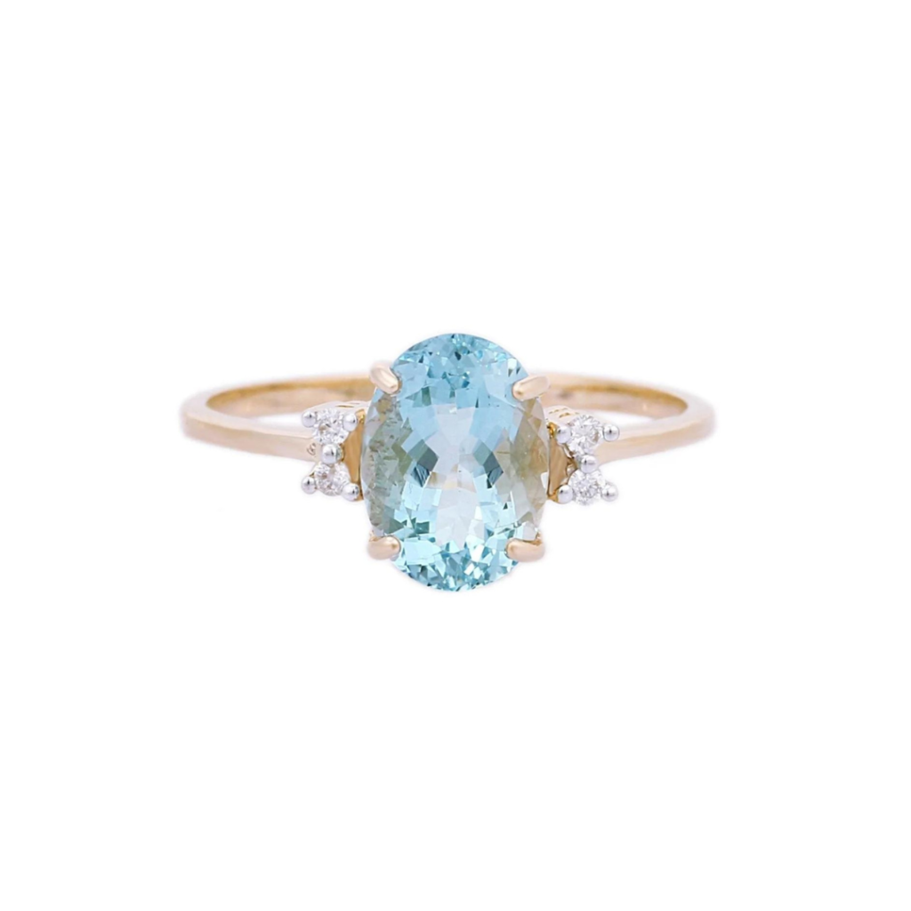 925 Sterling Silver Aquamarine Ring