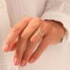 925 Sterling Silver arch curved ring with minimalist contour band