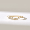 Pave-set Premium CZ diamond ring with subtle sparkle