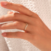 Gold-plated sterling silver ring with curved silhouette
