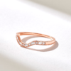 Slim pave ring with 1.10 mm band width