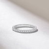 925 Sterling Silver Arrow Pattern Engraved Diamonds Wedding Ring - Image 6