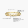 Art Deco eternity ring with micro-prong set CZ stones