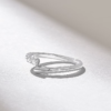 Slim sterling silver ring with a 2.85 mm top width