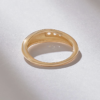 Clean dome ring with detailed ascending stone placement