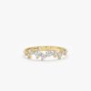925 Sterling Silver Asymmetrical Set Diamond Cluster Ring