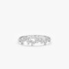925 Sterling Silver Asymmetrical Set Diamond Cluster Ring - Image 2