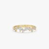 925 Sterling Silver Asymmetrical Set Diamond Cluster Ring - Image 3
