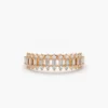 925 Sterling Silver Bagguette Diamond Anniversary Ring - Image 4