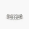925 Sterling Silver Bagguette Diamond Anniversary Ring - Image 5