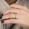 925 Sterling Silver Bagguette Diamond Anniversary Ring - Image 6