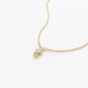 Baguette and round cut necklace in 925 Sterling Silver