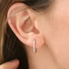 Elegant earrings in 925 Sterling Silver with thick gold plating
