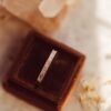 Mixed-shape stone band in thick gold-plated sterling silver