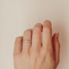 Gold-plated ring with channel-set CZ diamonds