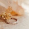 Sterling silver ring with textured vintage-inspired edges