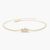 925 Sterling Silver bracelet with baguette and round CZ diamonds