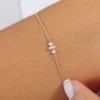 Elegant bracelet design in 925 Sterling Silver with mixed stone shapes
