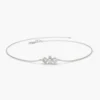 Bracelet with refined baguette style setting and polished mixed stones