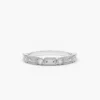 Modern ring with mixed baguette and round stone styling
