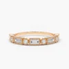 Refined ring with thick gold plating and CZ stones