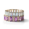 Classic eternity ring with continuous baguette stone arrangement