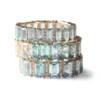 925 sterling silver ring with premium CZ topaz and CZ diamond