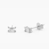 Baguette cut stud earrings with a refined geometric design