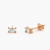 925 Sterling Silver stud earrings set with Premium CZ Diamond stones