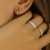 Mixed-cut anniversary ring with 0.75 carat total weight